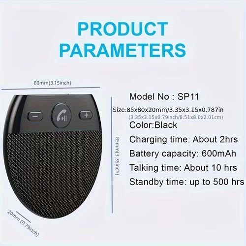 Car Bluetooth Handsfree Speakerphone 4